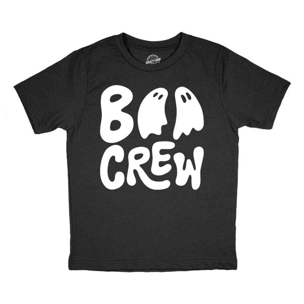Youth Funny T Shirts Boo Crew Sarcastic Halloween Tee For Kids